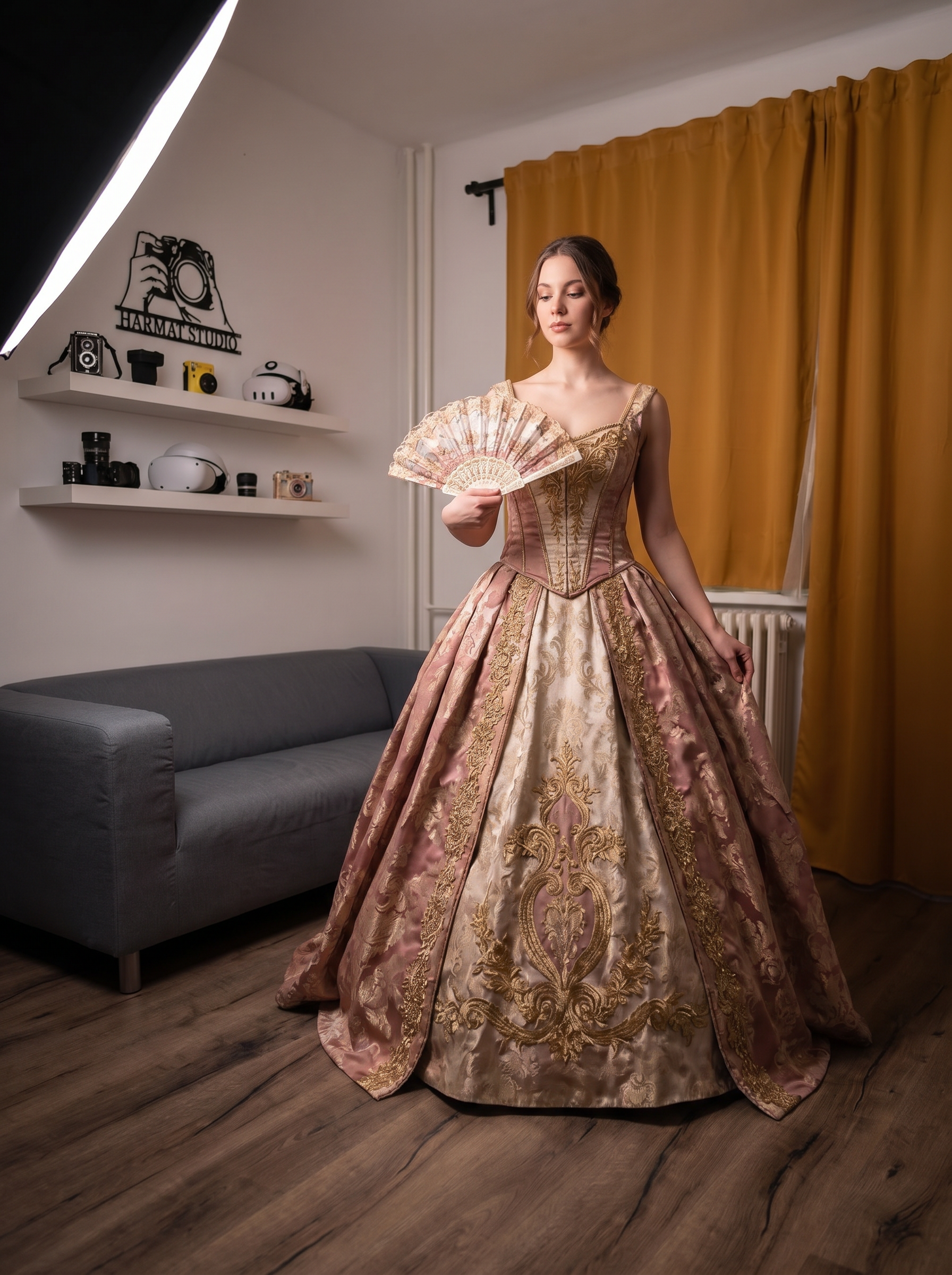 Barokk stílusú editoriális fotózás