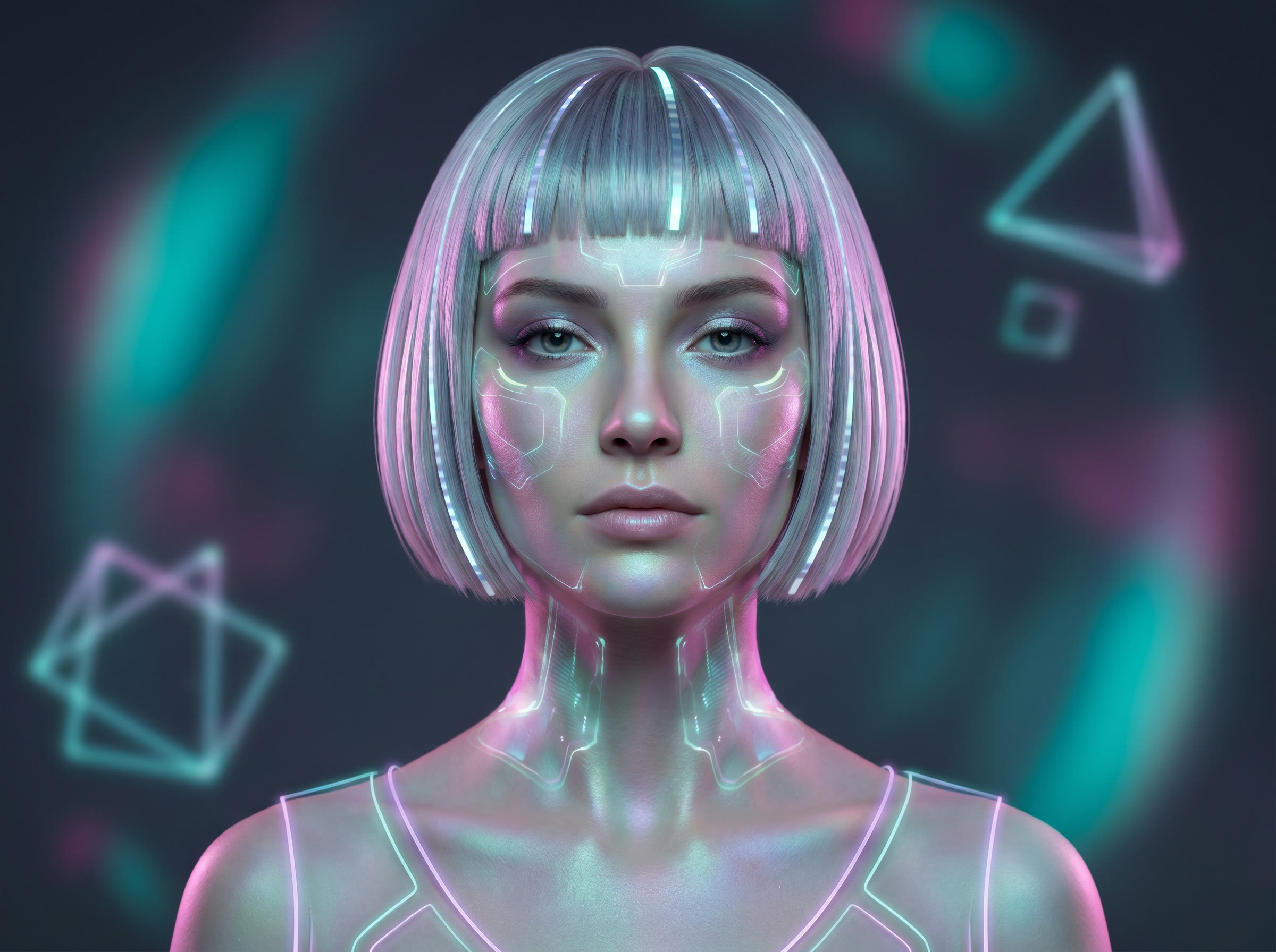 Digitális avatar portré, fotórealisztikus modell
